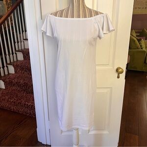 Ralph Lauren White Off-Shoulder Dress D50 petite small